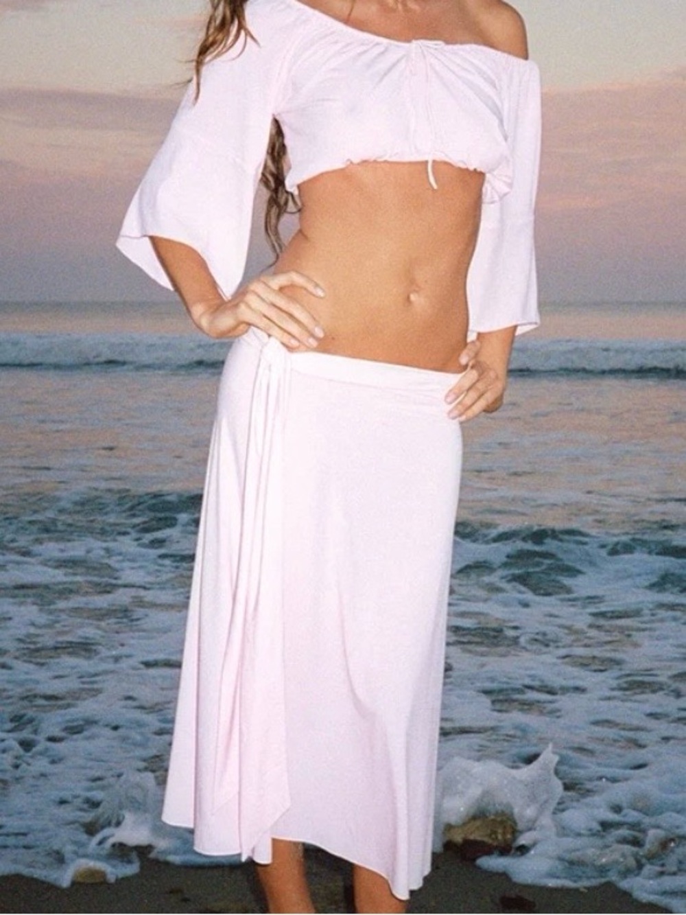 NWT Frankie’s bikinis x Devon Lee Carlson Lola jersey knit midi skirt